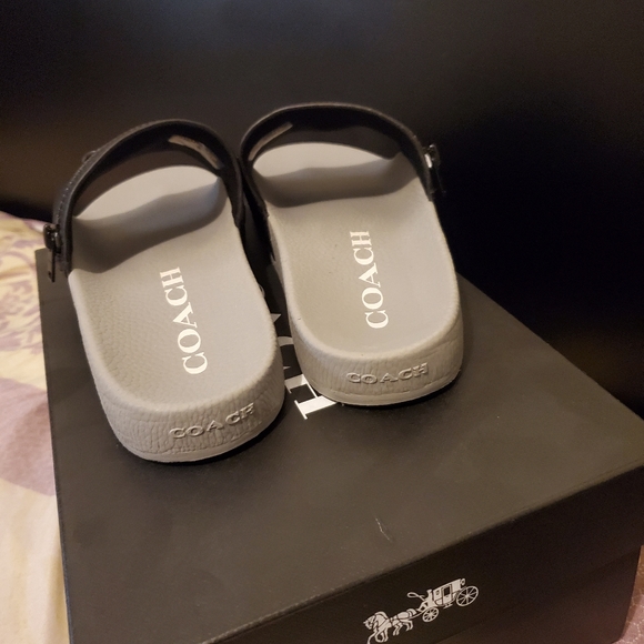 COACH SLIDE SIZE 8 BLACK /GRAY - Picture 3 of 7